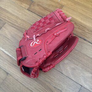 Rawlings Youth 12" Red Softball Baseball Glove Highlight Series H120S Right
